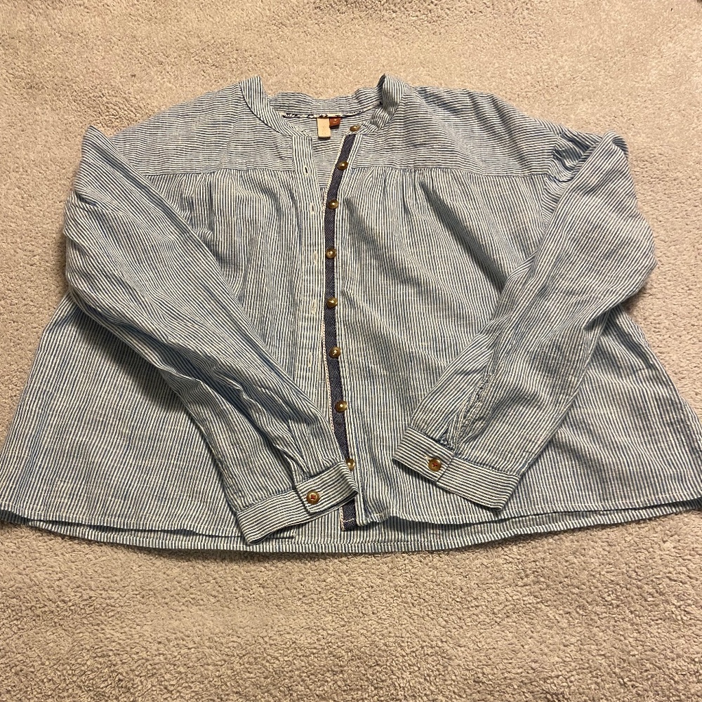 Pilcro Blue stripe Button Down Sz M
